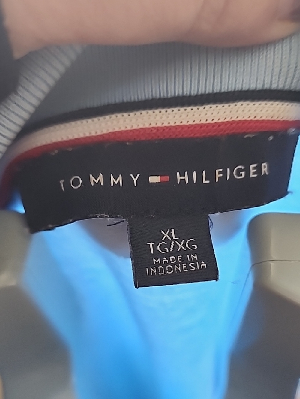 Tommy Hilfiger Light Blue Sleeveless Zip Polo